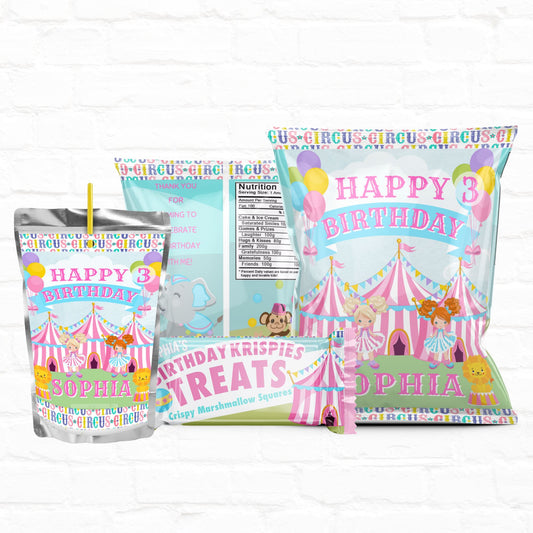 Circus Birthday Pastel Carnival |Custom Party Bundle 3