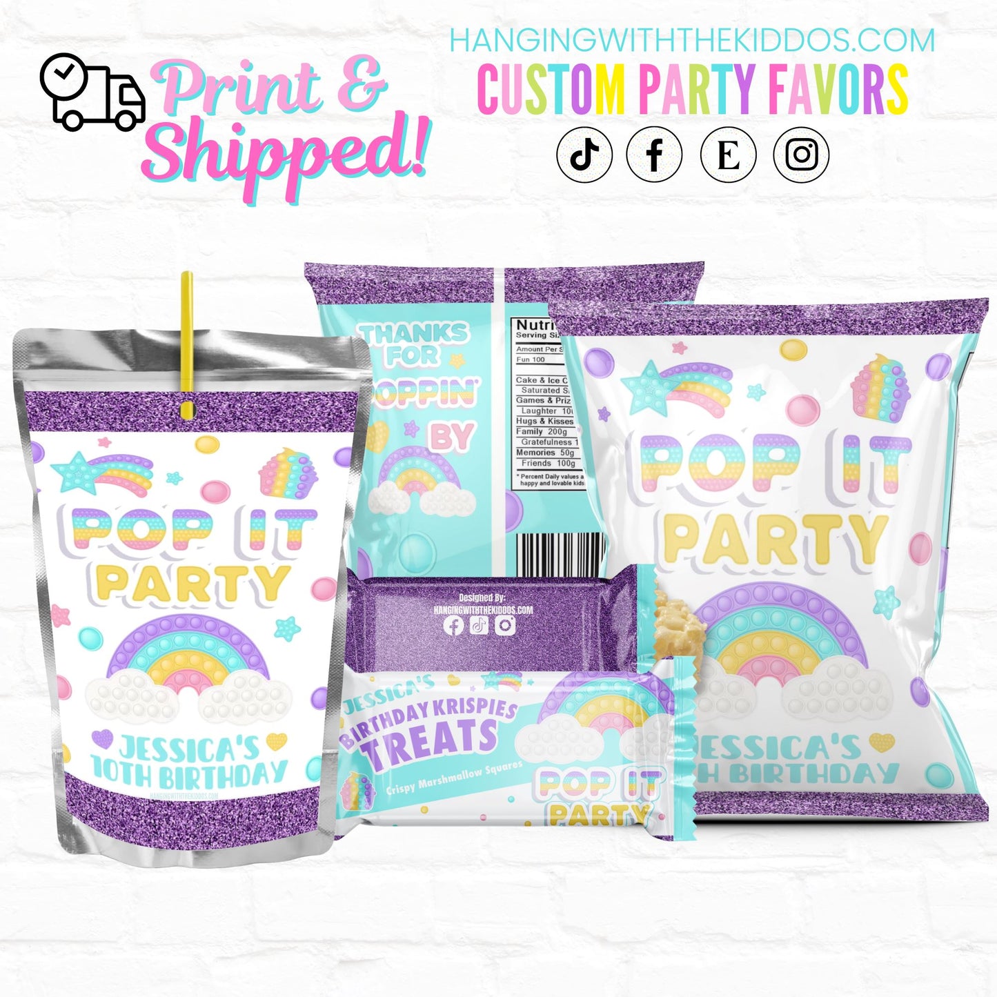 Pop It Birthday |Custom Party Bundle