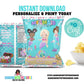 Mermaid Birthday Party Favor Bag Chip Bag Template| Mermaid Squad- Personalize and Print Today
