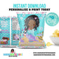 Mermaid Birthday Personalized Party Favor Bag Chip Bag Template| Mermaid Squad- Get your Instant Download Now!
