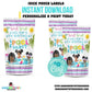 Girls Pool Party Drink Pouches Labels | Summer Party Personalize & Print Today Get your Instant Download Now!