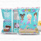 Mermaid Birthday Party Favor Bag Chip Bag Template| Mermaid Squad- Personalize and Print Today
