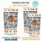 Basketball Party Drink pouches Personalized Juice Pouch Labels