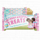Personalized Pastel Carnival Theme Birthday Party Favor Rice Krispy Treat Labels