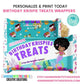 Mermaid Birthday Birthday Rice Krispy Wrappers Party Favors| Mermaid Squad- Get your Instant Download Now!